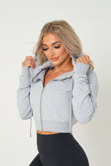 Cropped Zip Hoodie